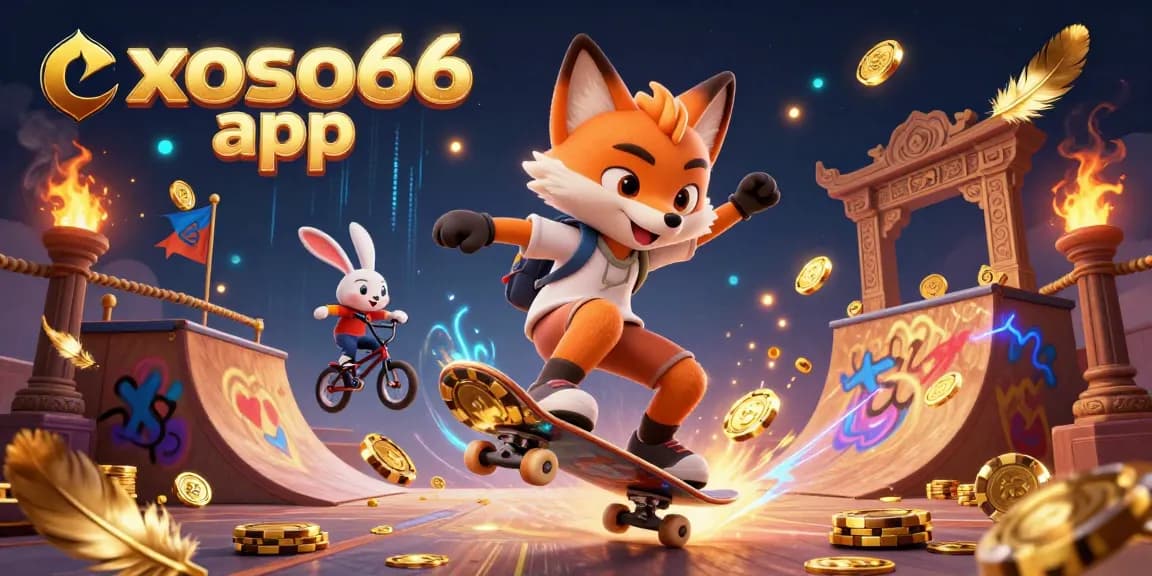 Experience the thrill of gambling with the xoso66 app in this dynamic 3D illustration!