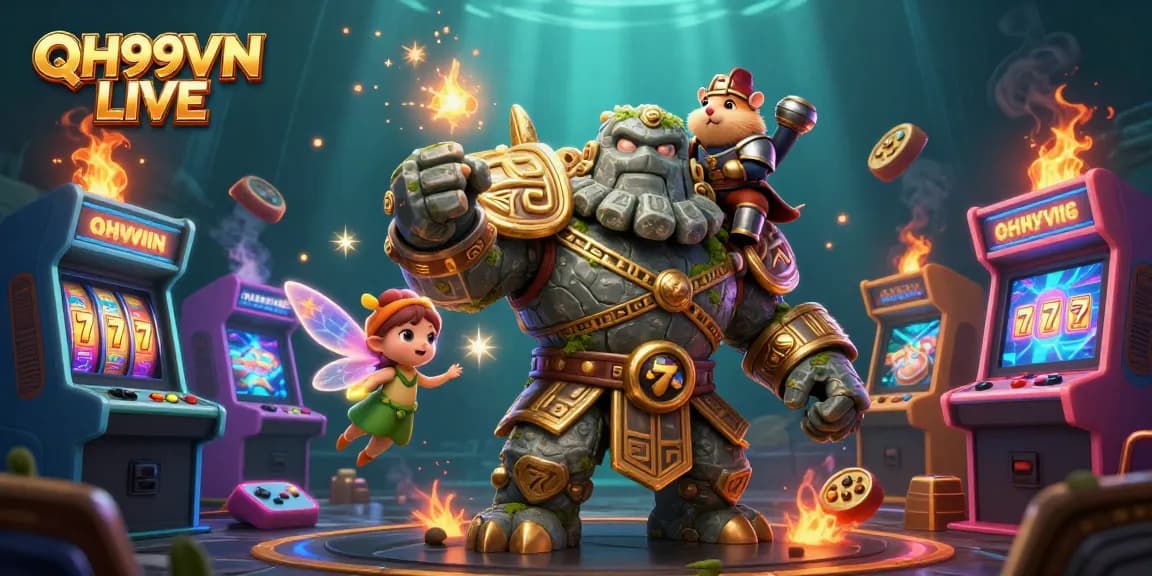 Experience thrilling gameplay at QH99VN LIVE with an enchanting 3D casino scene