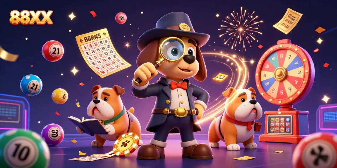 Bet on thrilling 88XX adventures with a detective and his dog discovering treasure!