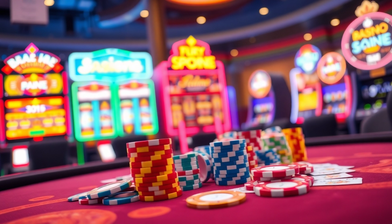 Jouer dans un casino en ligne le plus payant avec des jetons colorés et des cartes élégamment disposées.