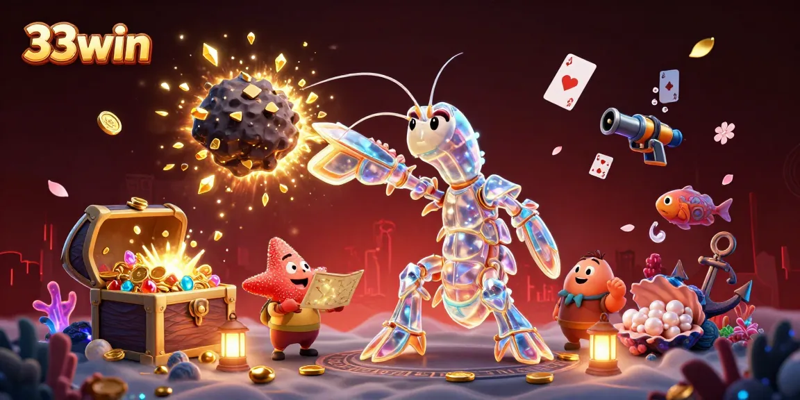 Engage with 33win's thrilling casino action in a vibrant underwater adventure