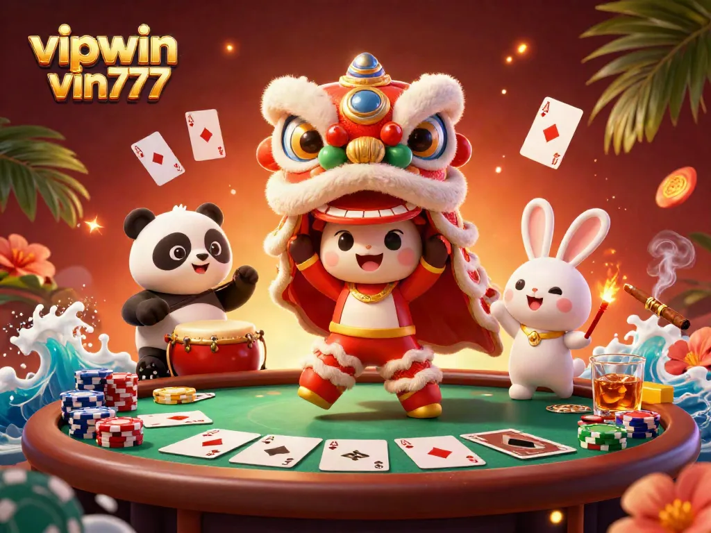 Experience thrilling gameplay with vipwin vin777 vin777, featuring vibrant characters in a lively casino scene.