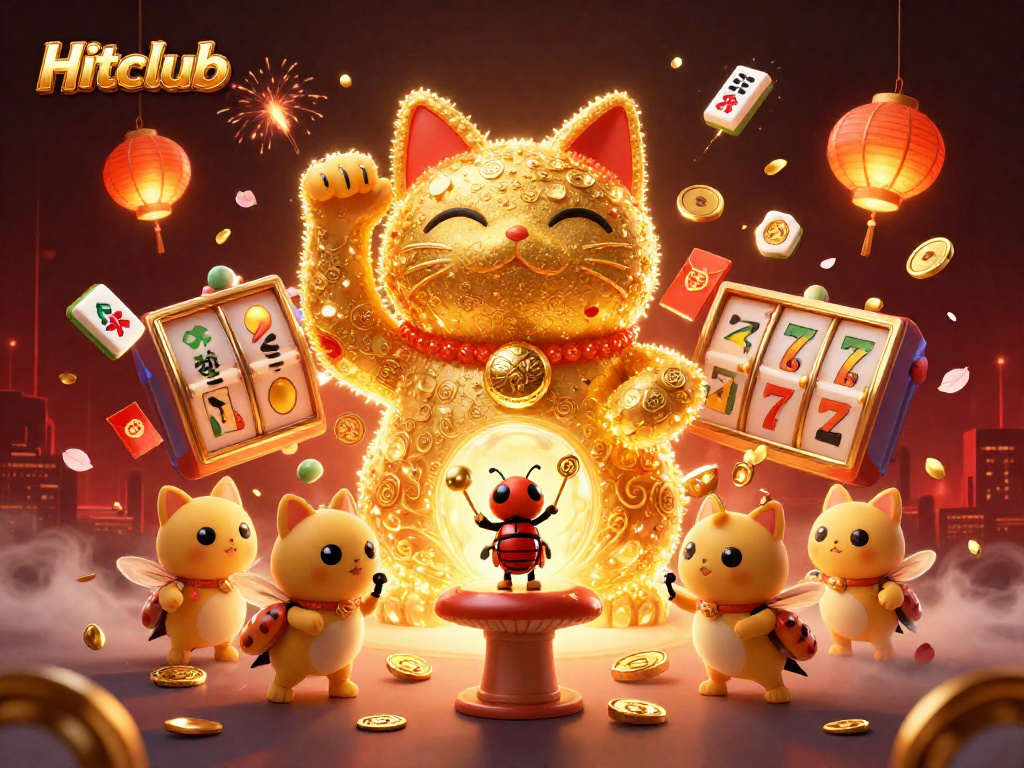 Experience Hitclub’s vibrant gaming world, where golden fireflies and lucky symbols abound!