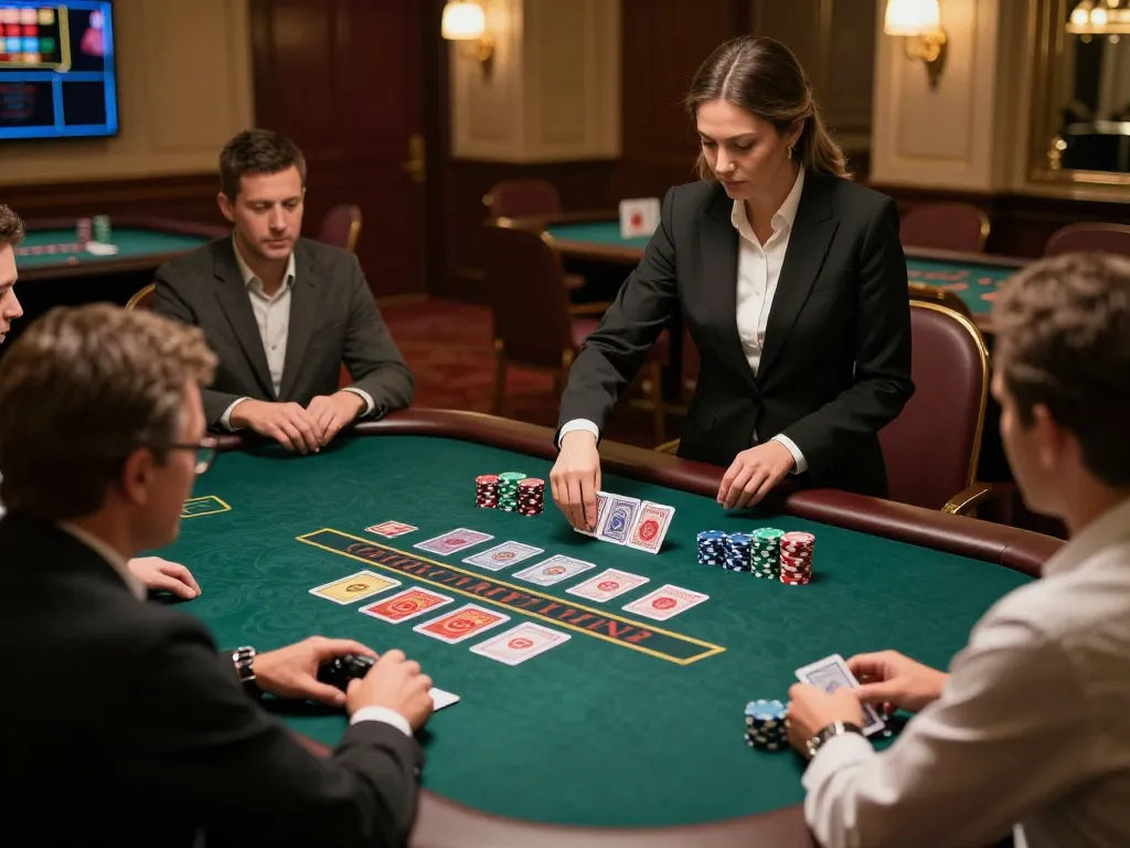 Players enjoying immersive blackjack experience at 22ff casino live dealer table