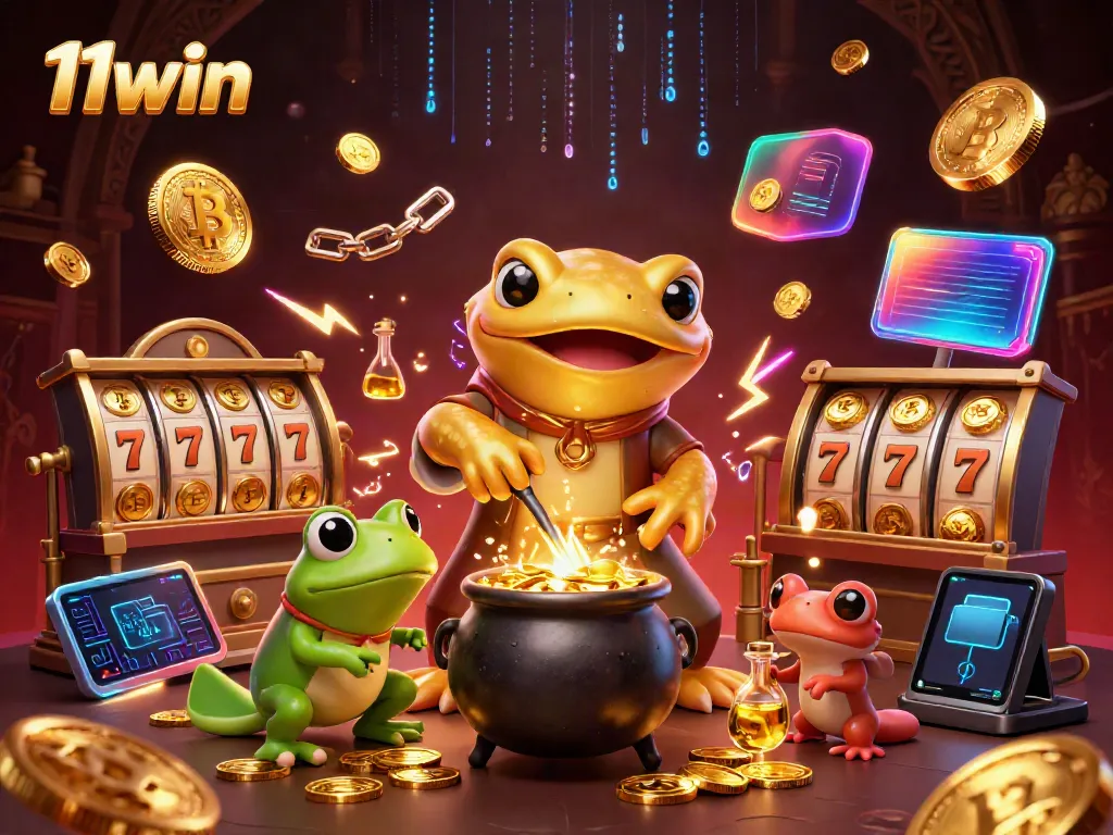 Experience thrilling gaming at 11win with vibrant alchemist characters and interactive casino elements.