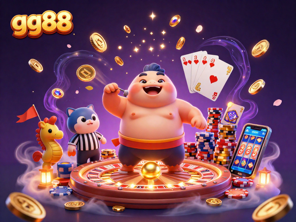 Win big with gg88 lottery action featuring a vibrant underwater scene with lucky sevens and casino elements.