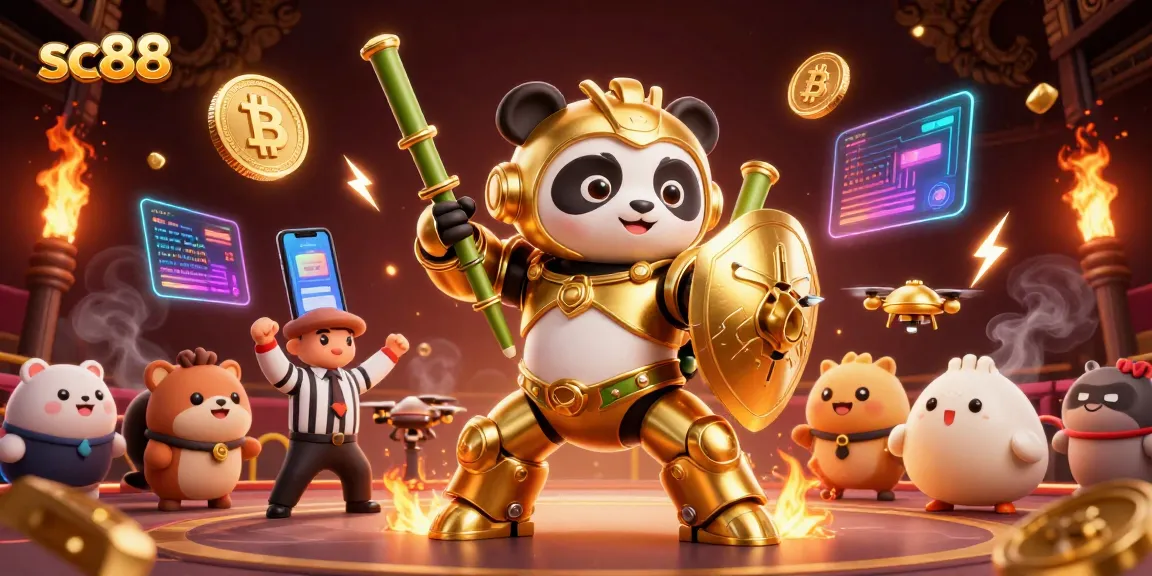 Experience the thrill of sc88 with vibrant digital art showcasing a dynamic casino battle scene.