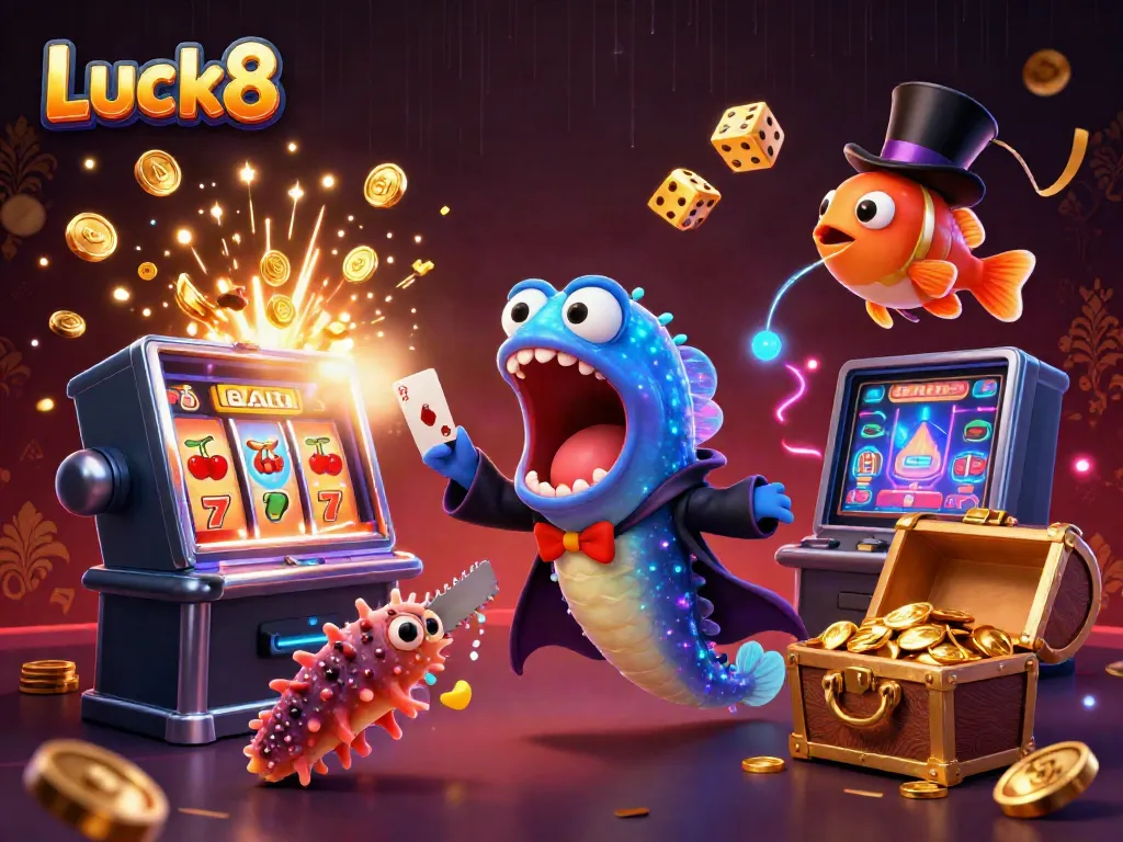 Celebrate your wins at Luck8 with an underwater casino magic act featuring unique sea creatures.