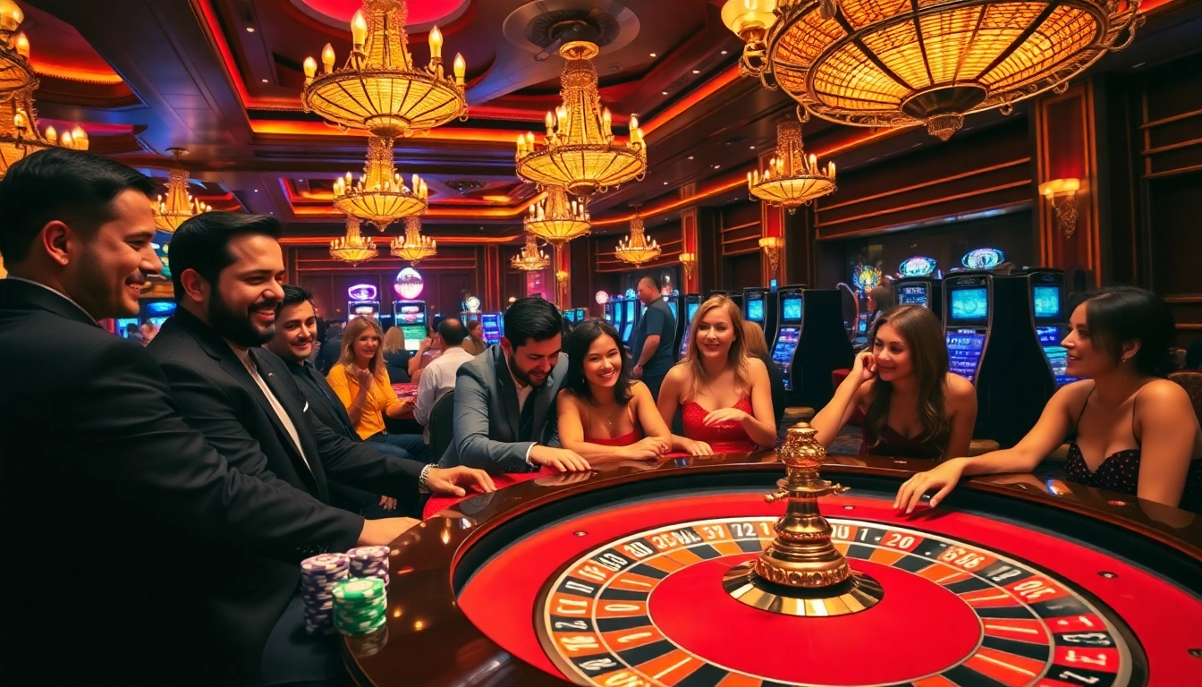 Experience the thrill of gambling at the bomwin casino, featuring dynamic roulette and vivid poker chips.