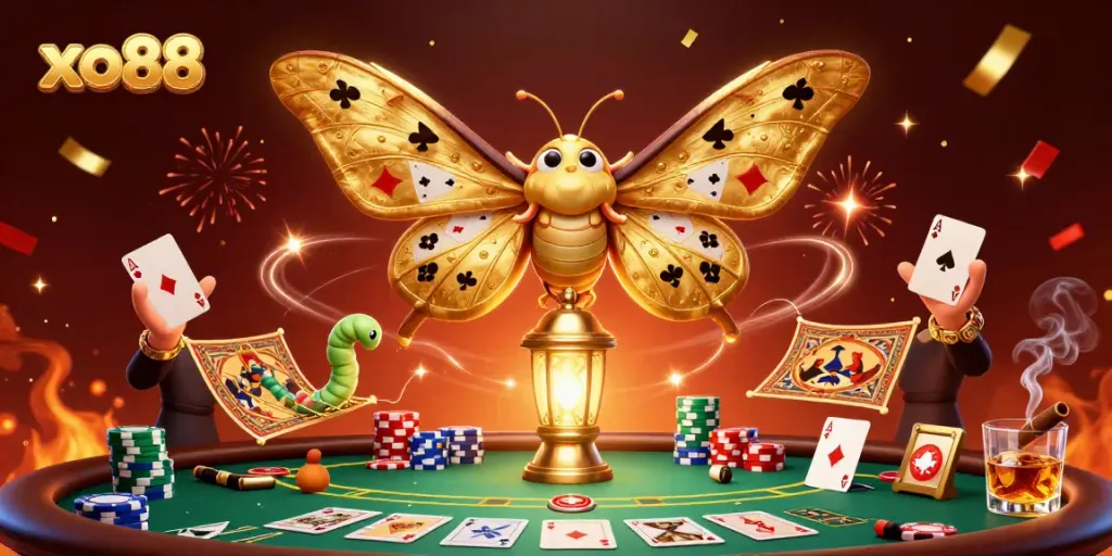 Experience the excitement of xo88 at a vibrant casino-themed scene with engaging characters and dynamic elements.