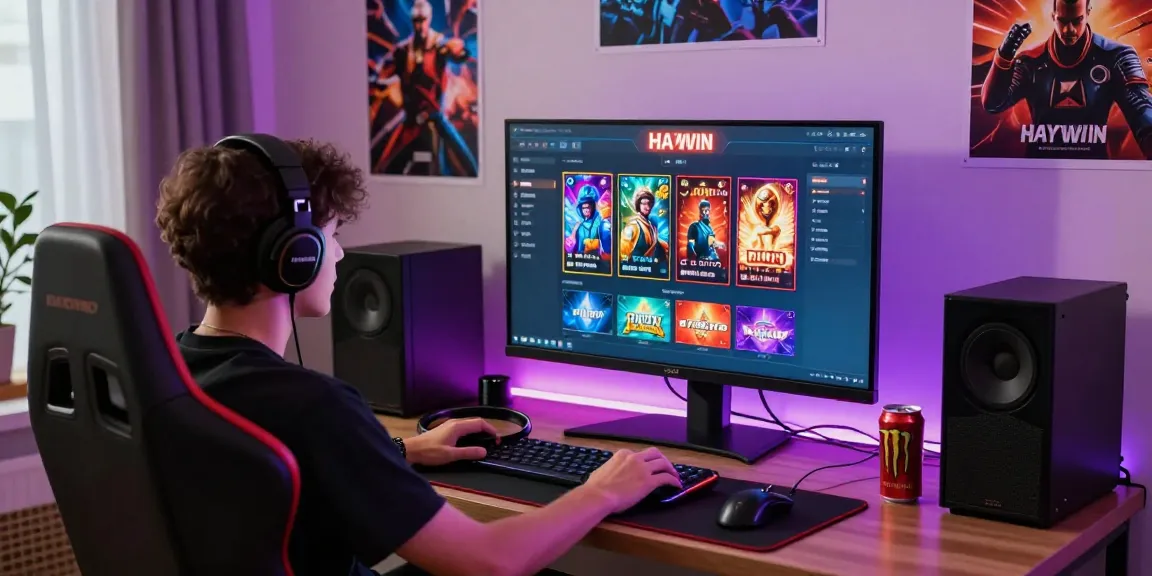 Exciting online gaming experience with HAYWIN gaming interface and vibrant room atmosphere