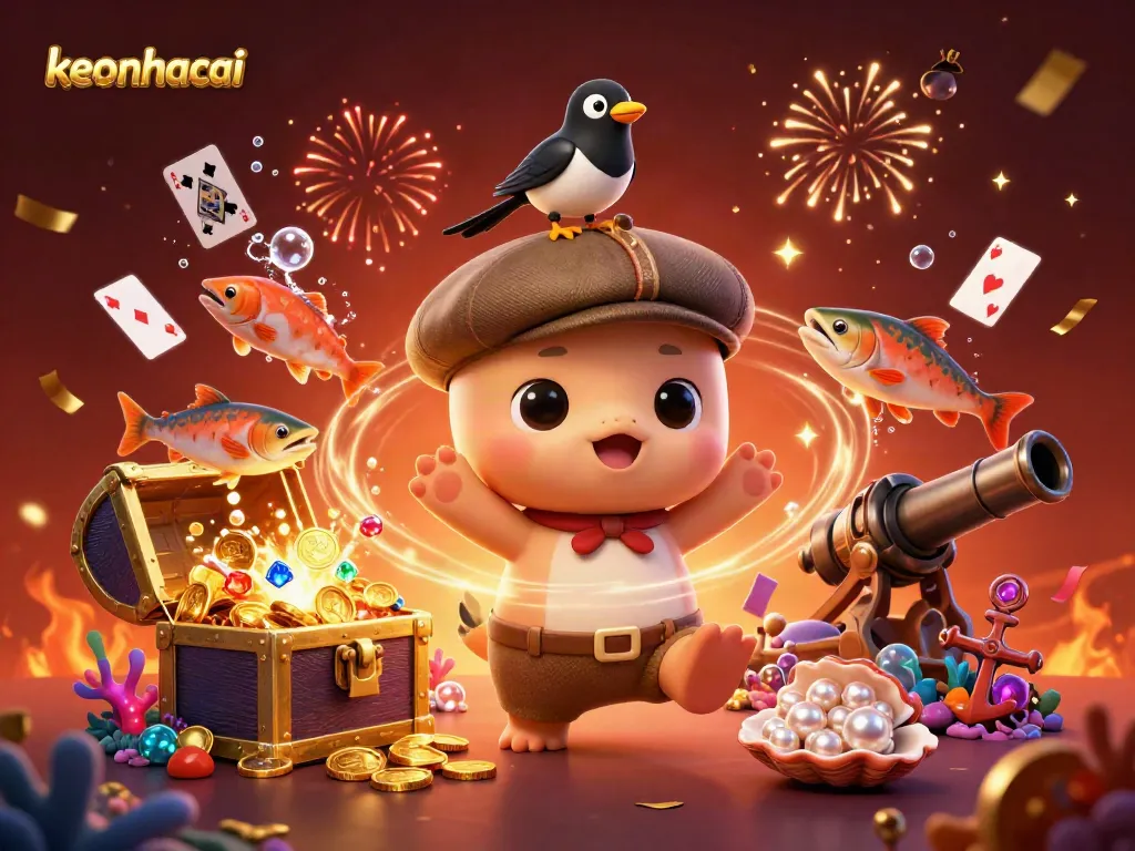 Explore exciting betting opportunities with keonhacai, featuring playful characters and vibrant casino elements.