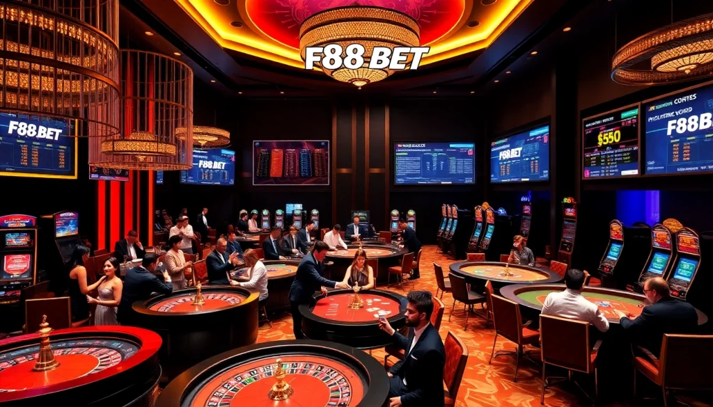 Experience the excitement of F88BET with vibrant casino gaming action.