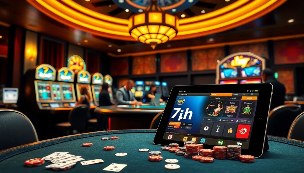 Experience the thrill of winning at 7hh with vibrant slot machines and engaging casino tables.