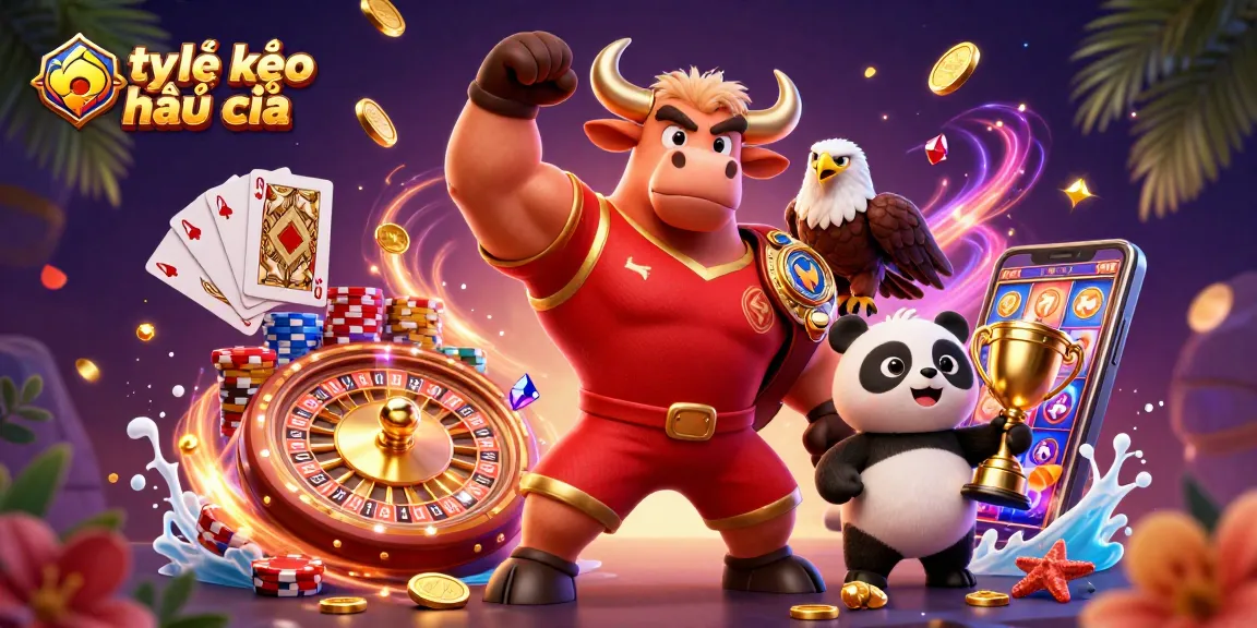 Experience thrilling tỷ lệ kèo nhà cái insights with a dynamic casino illustration featuring exciting characters.