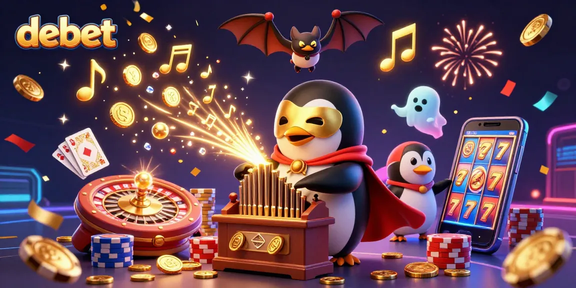 Experience debet's thrilling atmosphere with vibrant casino elements and engaging characters.