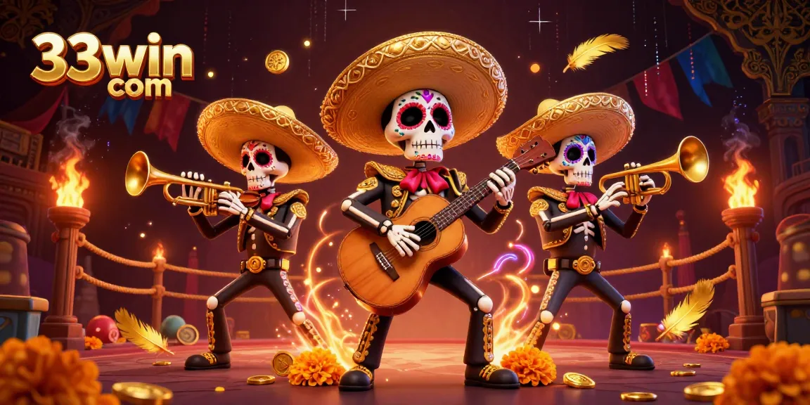 Engage in vibrant gaming excitement at 33win com with thrilling mariachis and immersive casino elements.