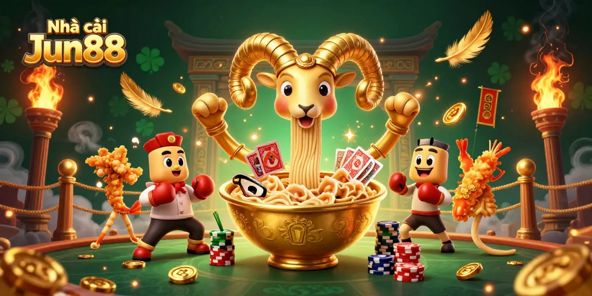 Experience thrilling moments at Nhà cái Jun88 with vibrant gaming elements and colorful characters.