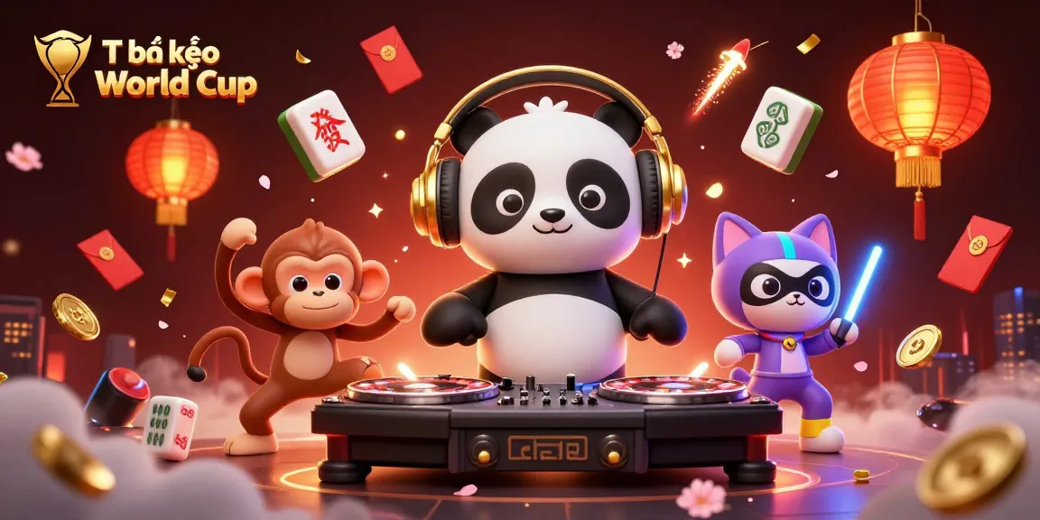 Tỷ lệ kèo World Cup enhances betting strategies with colorful characters and dynamic elements.