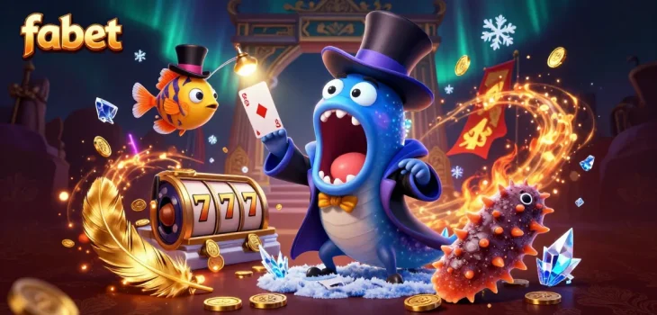 Experience the fabet magic with a deep-sea gambling spectacle featuring enchanting characters and vibrant casino elements.