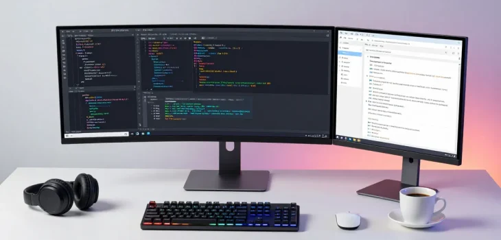 go8net software development workspace with advanced technology setup and efficient coding practices.