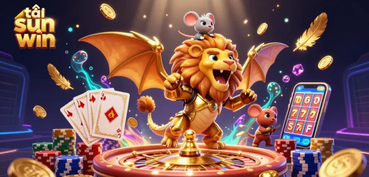 Engage with thrilling gameplay at tải sun win, featuring epic casino elements and a charismatic chimera.
