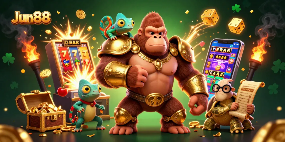 Winning big at Jun88 with vibrant slot machines and jackpot thrills in a dynamic casino scene.