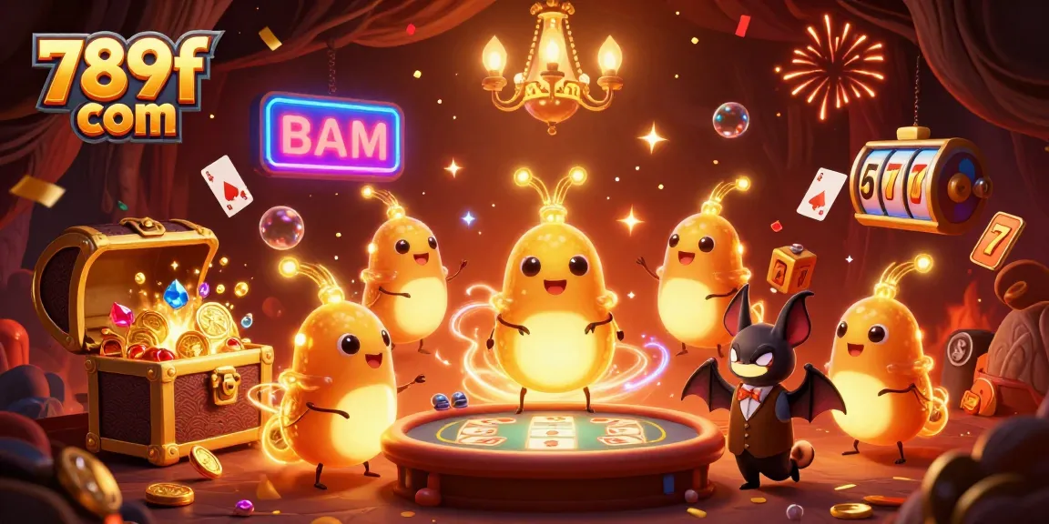 Engage in thrilling slots action with vibrant 3D glowworms at 789f com casino!