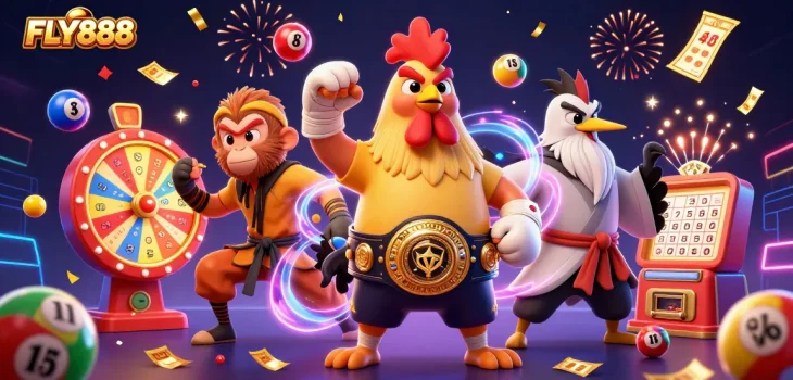 Engage with thrilling slot games at FLY888 featuring dynamic characters and vibrant game elements.