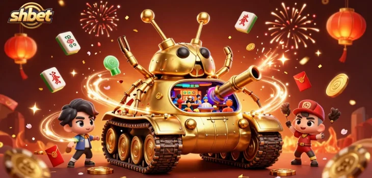 Experience thrilling gameplay with shbet, featuring a dynamic casino scene rich with celebratory elements.